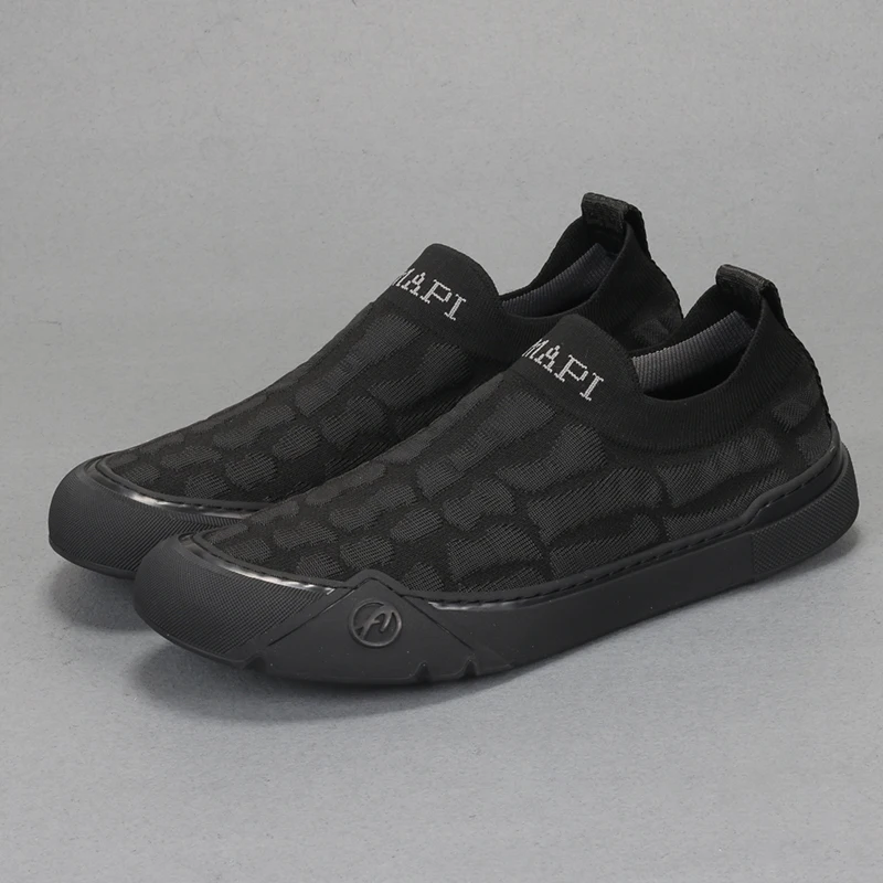 

Fashion men's shoes new all-match trend flying mesh cloth round head breathable casual one foot off low top board shoes