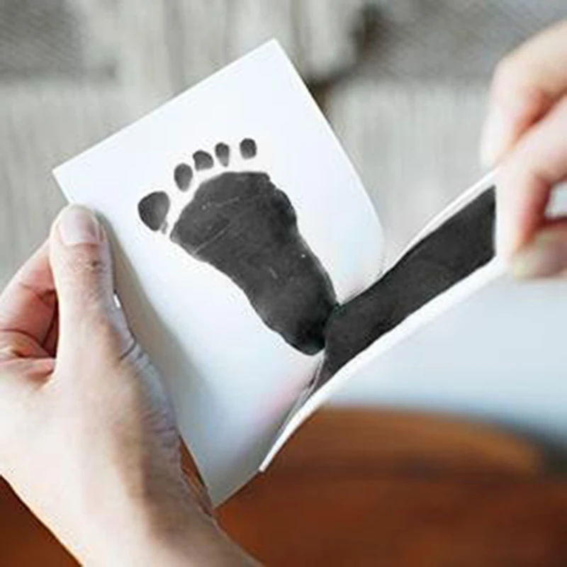 Baby Care Non-Toxic Baby Handprint Footprint Imprint Kit Souvenirs Casting Newborn Footprint Ink Pad Infant Clay Toy Gifts ink pads hand and footprint kit hand and footprint clay