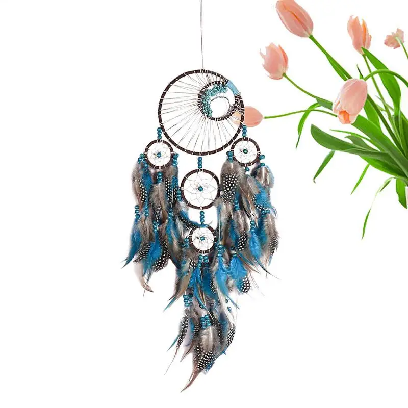 

Bohemian Dream Catchers Feather Hangings Creativity Feather Net Life Tree Dreamcatcher Blessing Gift Hand Woven Boho Decor