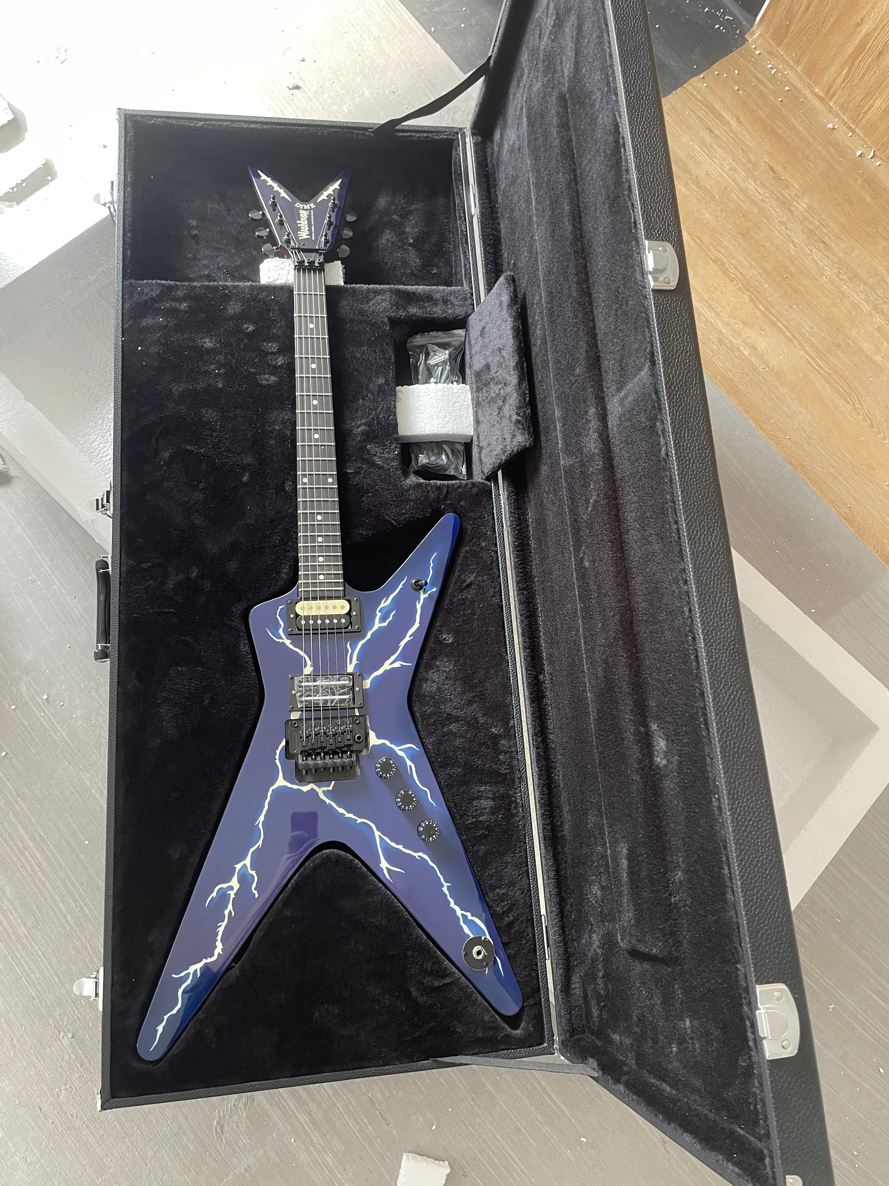 Electric Guitar Hardshell Case for Washburn Dimebag Shaped Type Printable