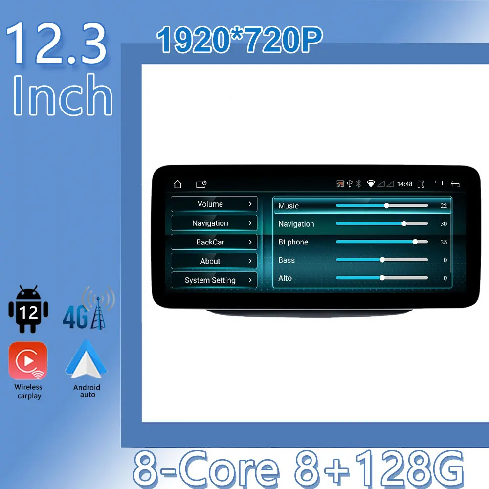 

Автомагнитола для Mercedes Benz B-class W246, B180, B200, B220, B250, B260, W245, 2013-2018, 12,3 дюйма, Android 12,0