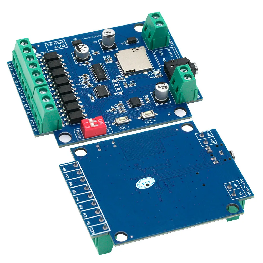 Modulo Di Controllo Riproduzione MP3 Vocale A 9 Vie Da 5 W Archiviazione 32 M DC3.7-5V Trigger Uno Su Uno Classe D Audio Personalizzato F5WL Per MP3 WAV - Foto 4