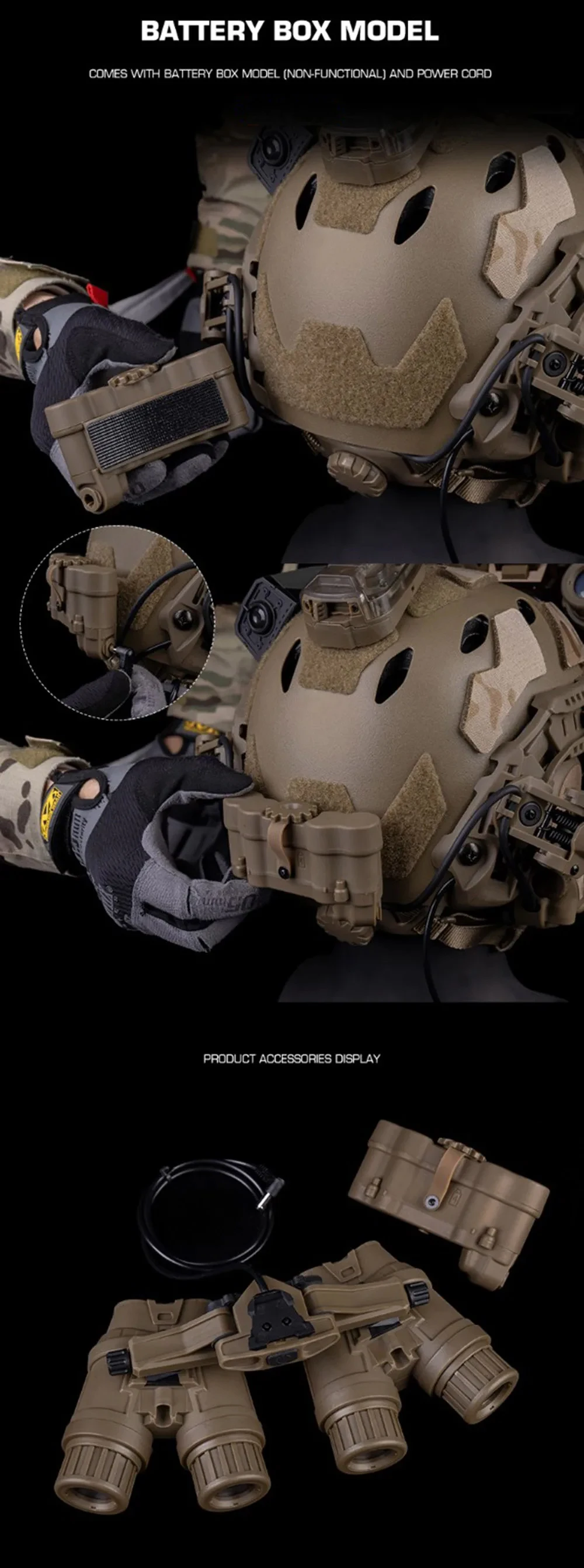 Keine Funktion Taktischer Helm Side Flipping GPNVG-18 Nachtsichtbrille NVG Dummy Model + L4G24 NVG Mount Adapter – Detail 7