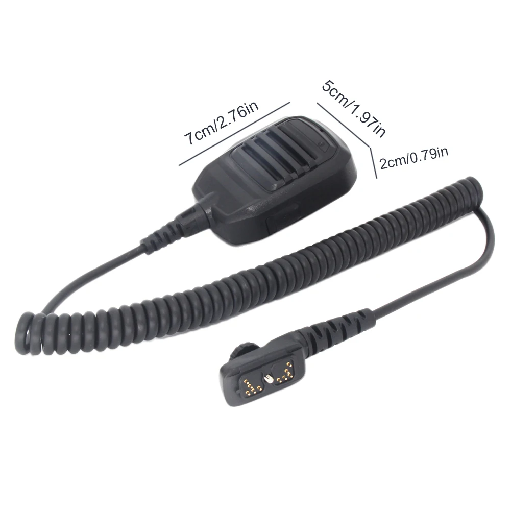 SM18N2 Walkie Talkie Back Clip Remote Speaker Microphone 3.5mm Audio Jack Replacement IP54 for Hytera HYT PD702 PD700 PD700G