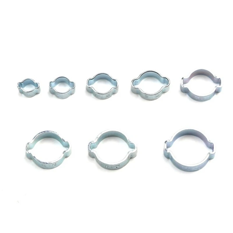 Hose Clamps 10/5Pcs 5-20mm Double Ears Clamp Worm Drive Fuel Water Hose Pipe Clamps Clips Fuel Clamps Kit