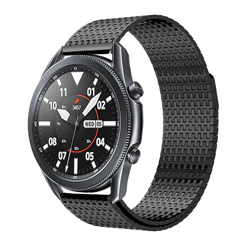 

Stainless steel Milanese loop strap For Samsung Galaxy Watch 3 45mm 22mm Magnetic Band for Galaxy Watch 46mm Metal Link Bracelet