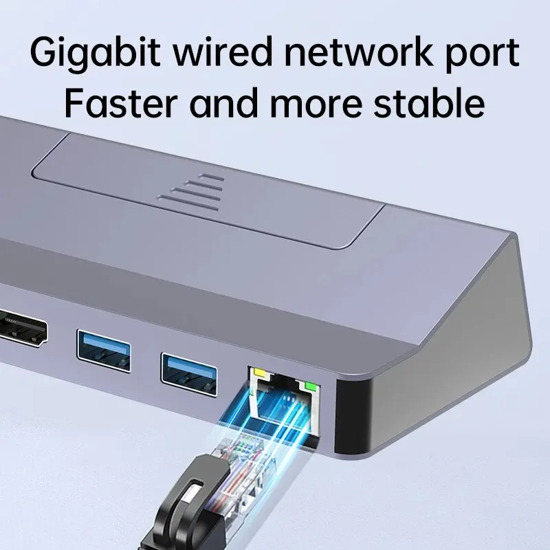 Typec Five in One Hub Docking Station Hdmi4K Supports PD Suitable for Computer Steam Switch with Network Cable Port