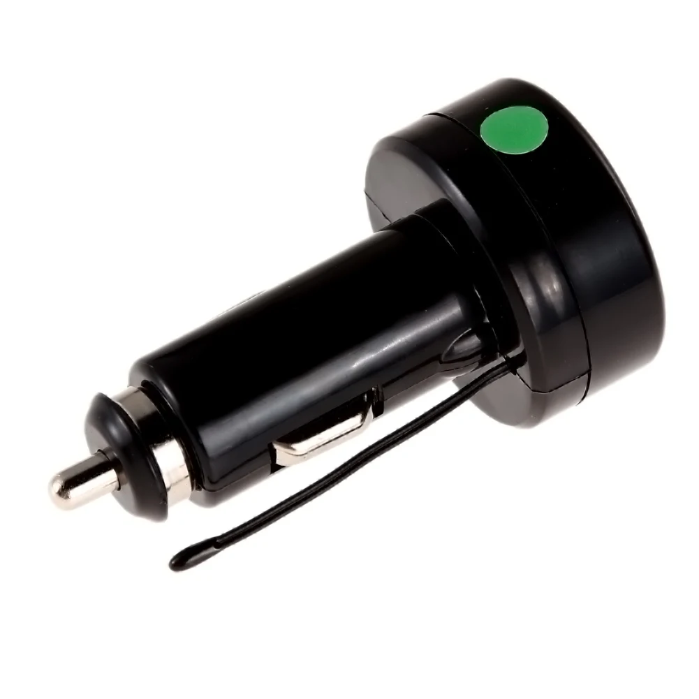 12V LED Digital Voltmeter Thermometer Cigarette Lighter Socket