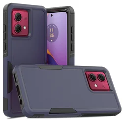 Fashion TPU/PC Hard Case Anti - Shock Phone Cover with Hybrid Armor Shell and Dual Layer Protection for Moto G84 (Dark Blue)