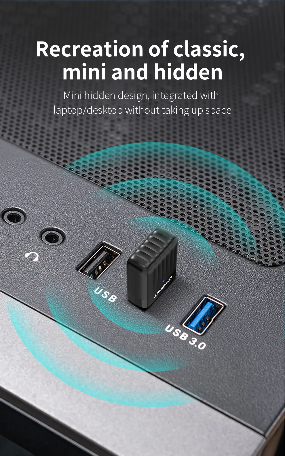 COMFAST Wireless USB WLAN-Adapter 650–1300 Mbit/s Wi-Fi-Dongle 2,4 G 5 GHz Netzwerkkarte Antenne PC Wi-Fi Lan-Empfänger Win 7 8 10 11 – Detail 24