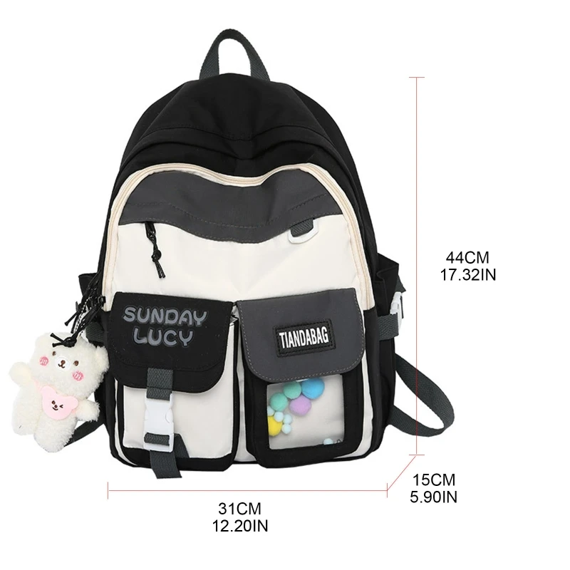 Backpacks Teenage Girls Middle School Students Bookbag College Bag Women Lightweight Travel Daypack Casual Rucksack