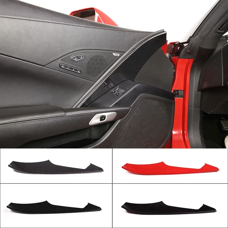 

For 2014-2019 Chevrolet Corvette C7 Z06 ABS Carbon Fiber Car Styling Car Main driver's Inner Door Panel Cover Sticker Auto Parts