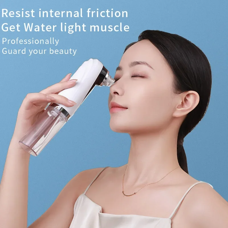 Small Bubble Beauty Instrument Home Electric Pore Cleaning Oxygen Injection Instrument Face Hot Compress To Blot Blackheads