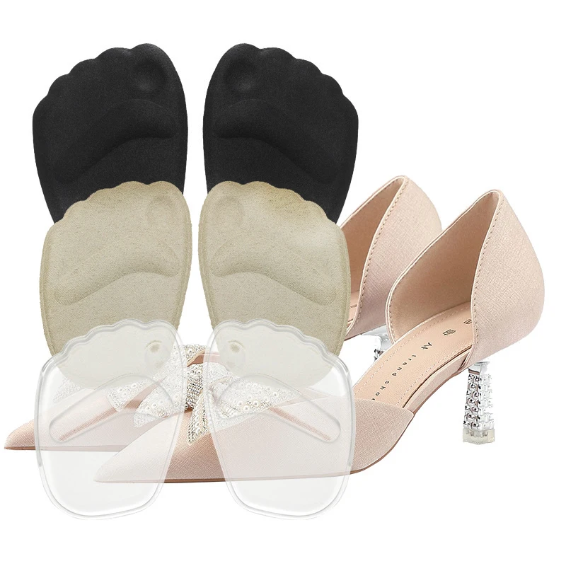 2pairs Women Half Insoles High Heels Pads Back Sticker Memory Foam