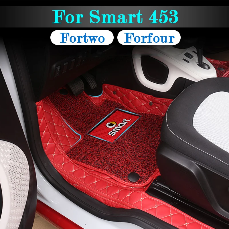 Car Antifouling Leather Foot Mat Decorative Carpet Floor Mats For