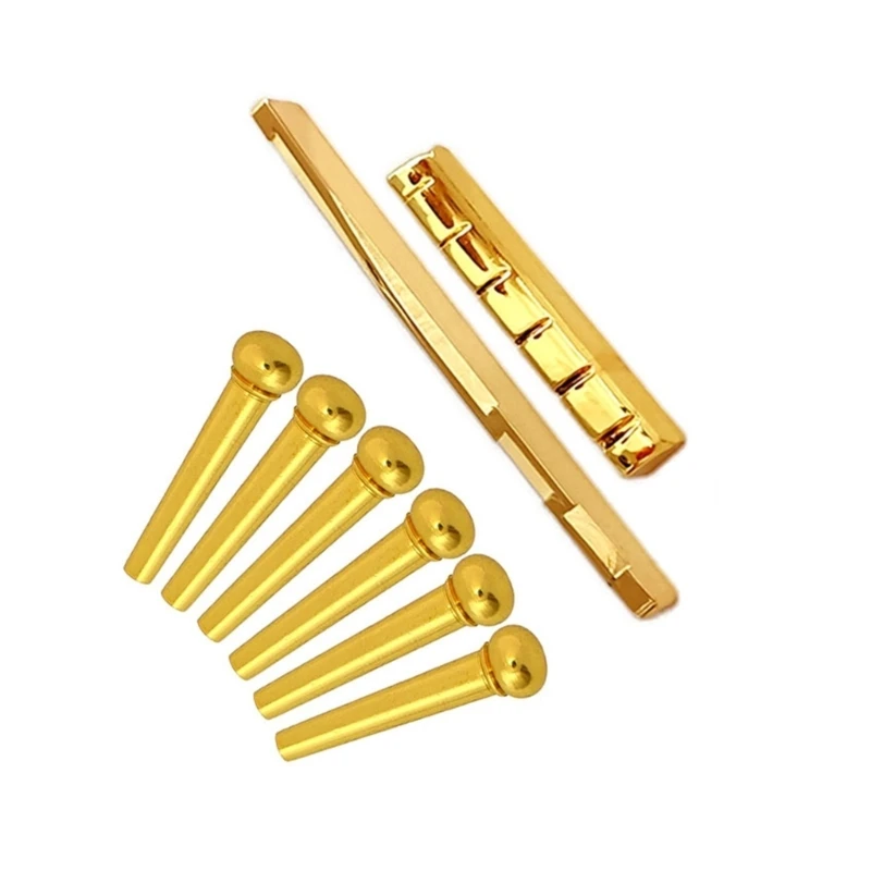 Akustikgitarren-Hardware-Upgrade-Set mit präzisionsgefertigtem Metallstegteil, geeignet für Superior-Note-Artikulationen 69HD – Detail 8