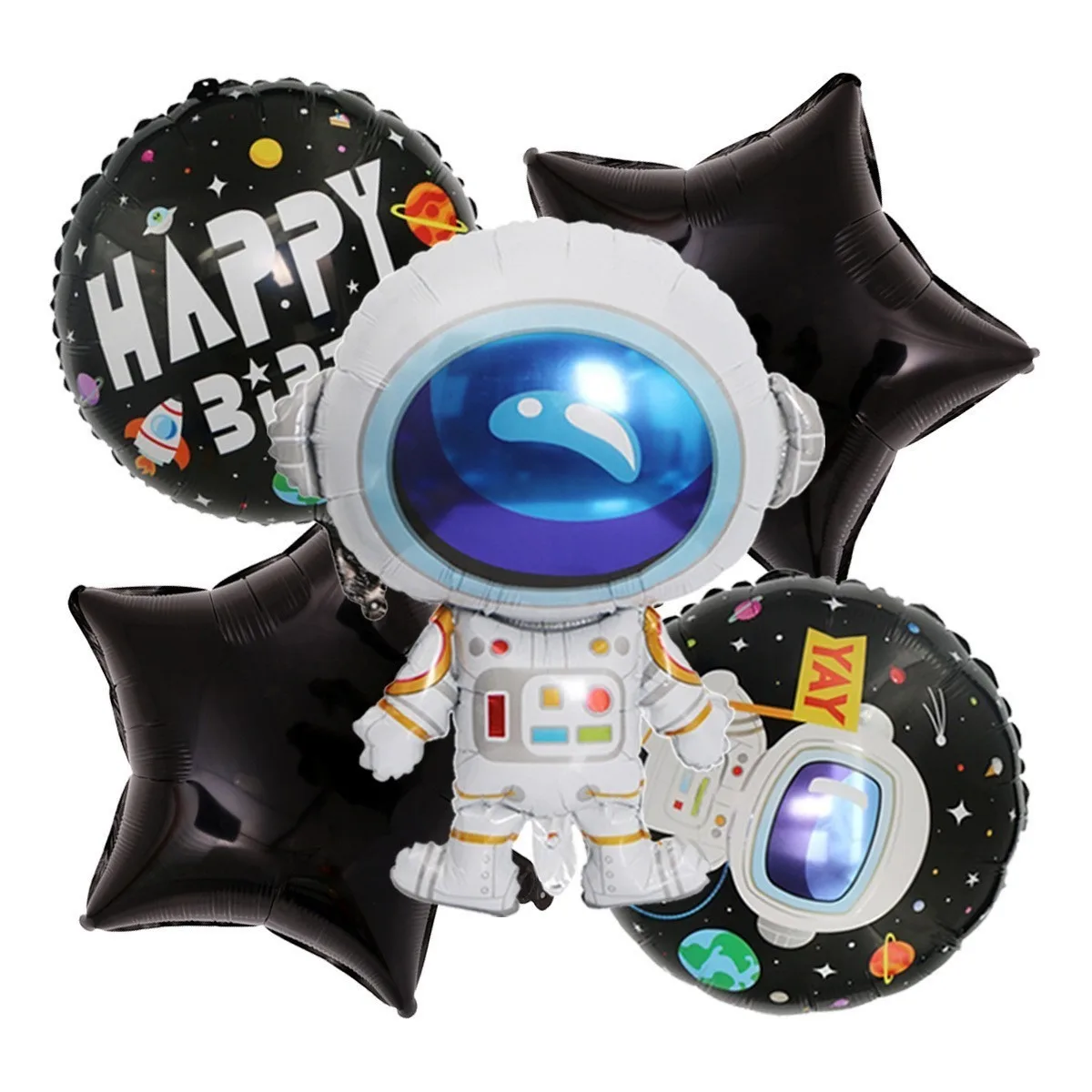 Raum Party Geschirr Weltraum Astronaut Geburtstag Dekoration Tasse Zoll Platte Tischdecke Servietten Banner Für Kinder Liefert – Detail 22