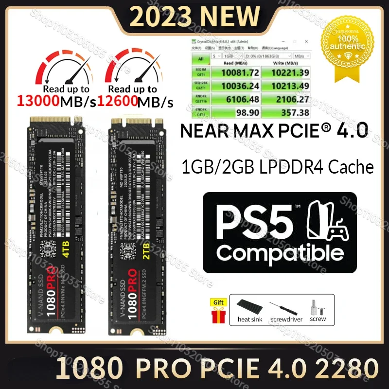 

Original 990 Pro Ssd Sata 1TB 2TB 4TB NVMe PCIe 4.0 M.2 2280 Drives for PS5 PlayStation5 Laptop Mini PC Gaming Computer Ps5