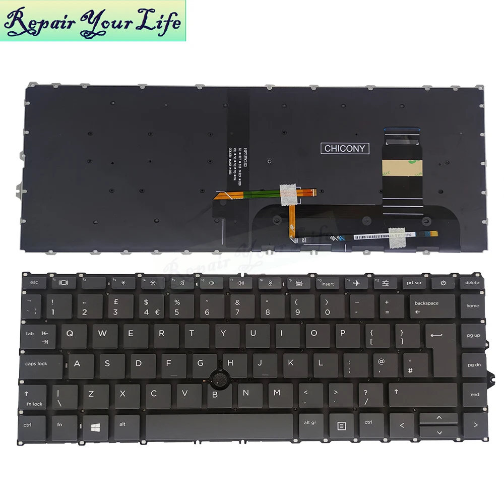 840G7 Brasile Spagnolo Uk Tastiera Retroilluminata Per Hp Elitebook 840 G7 845 G7 840G8 845 G8 Pt-Br Spa Euro English L87607-201 Hpm19F7
