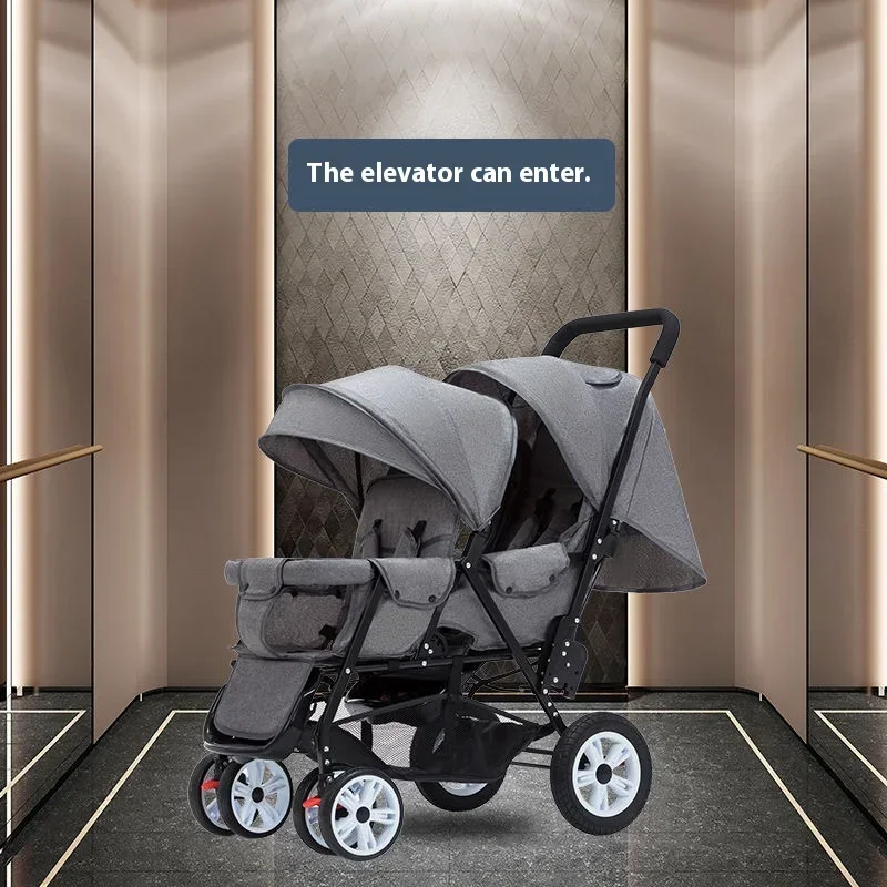 Twin Baby Stroller – Front & Rear Seats 5