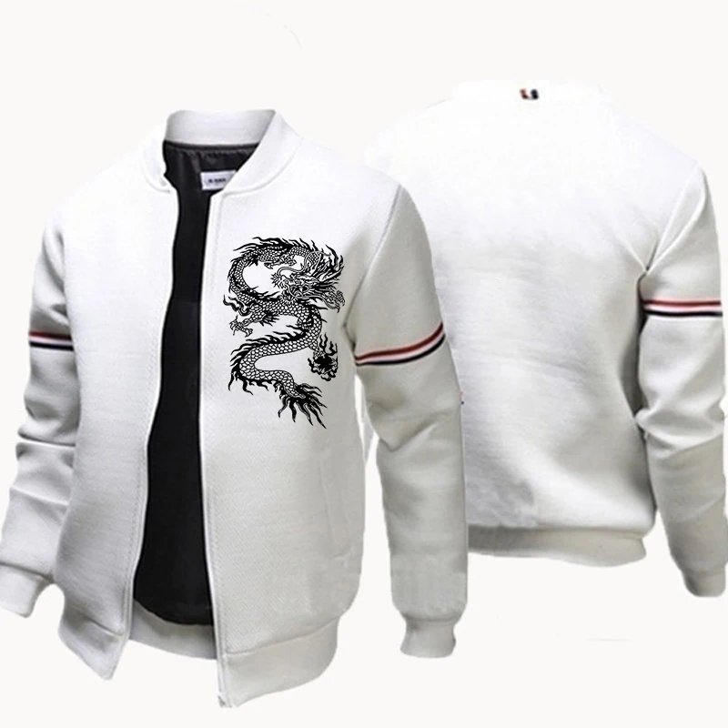 2024 New Printed Slim Fit Sports Zipper Jacket Casual Outdoor Fashion Men's Baseball Jacket Coat S~4XL