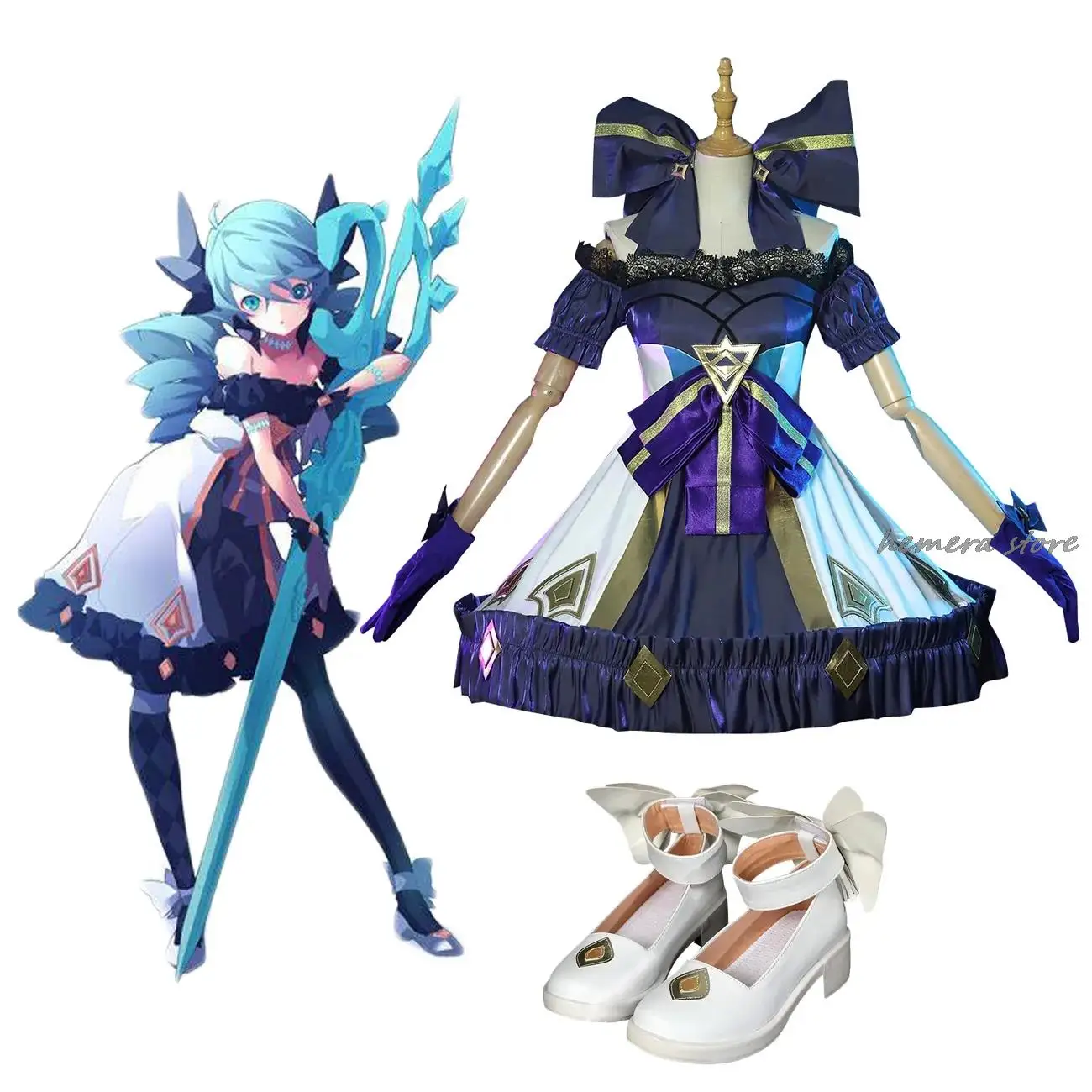 

Gwen Cosplay Game LOL Costume Game Cos LOL Cosplay New Hero Gwen Gothic Dress Lolita Costume And Cosplay Wig Role Play Sets