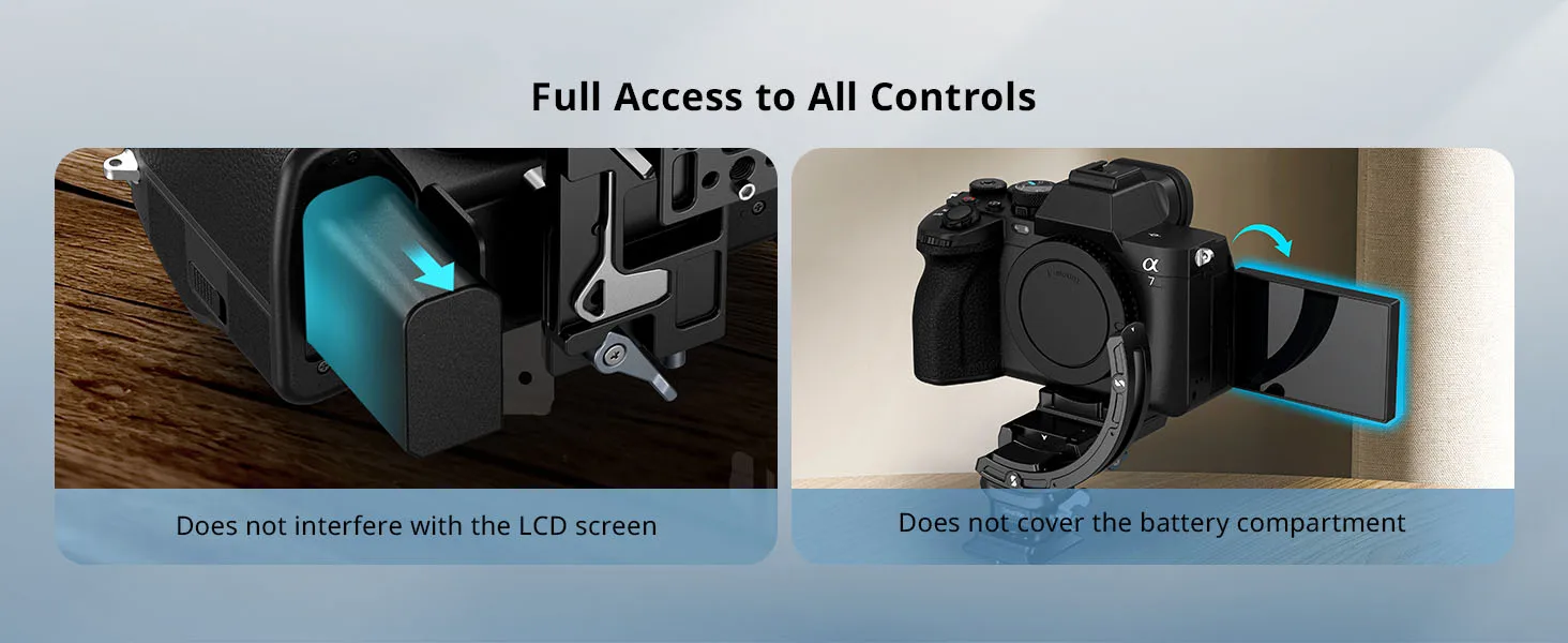 ZV-E10 Horizontal-to-Vertical Mount Plate Kit for Mirrorless Cameras for Sony Al