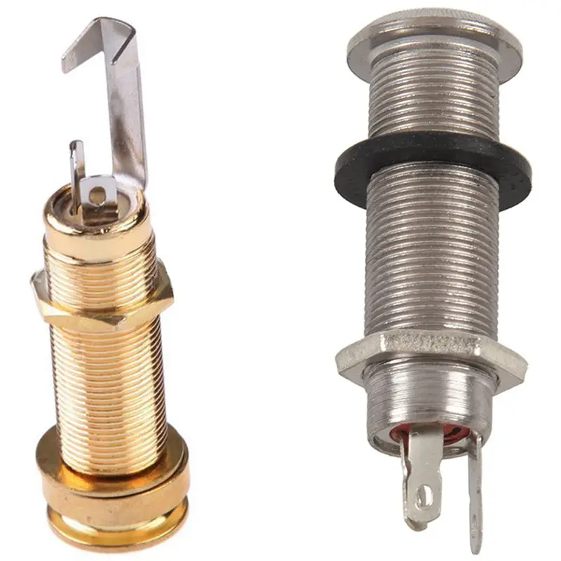 1 Pcs 1/4 Inch Mono Input Output Stereo Barrel Jack Plug Socket & 1 Pcs