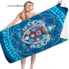 Datura And Turtle Quick Drying Printed Beach Bath Towel Adult Kids Swimming Microfiber Soft Breathable Lightweight Pool Towel 2