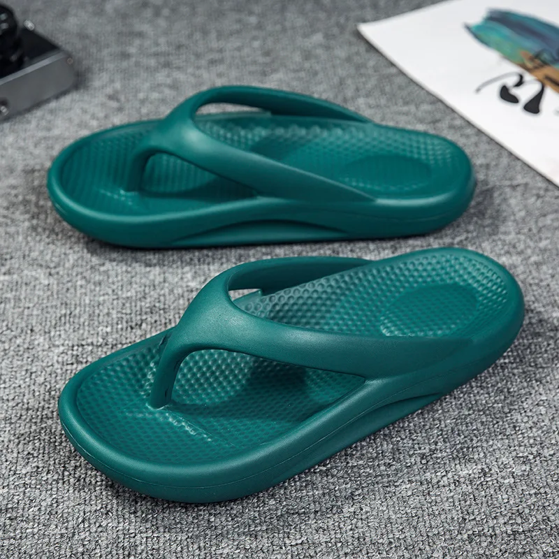 

Men Thick Soft Platform Slides EVA Slippers Beach Shoes 2023 Summer Couple Plus Size Slipper Unisex Bathroom Flip Flops Slippers