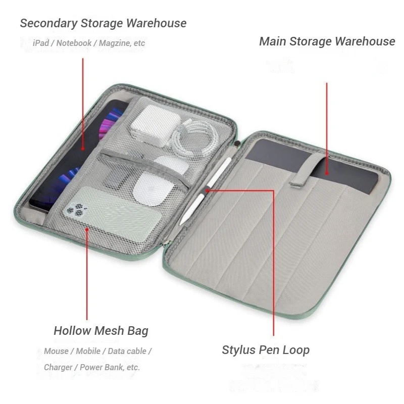 Premium Sleeve Pouch Case for Tablets - Portable Protective Cover in Elegant Design