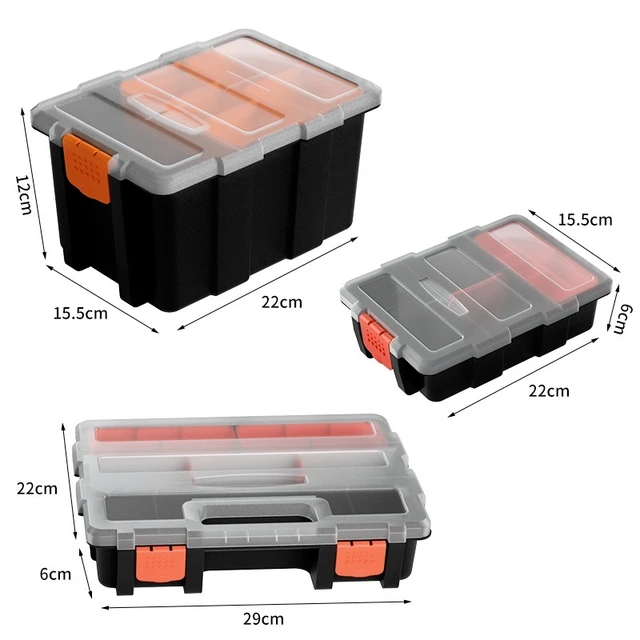 Portable Parts Storage Box Removable Dividers Tool box Organizer Sets  Hardware Screws Organizer Small Parts Compartment ToolBox - AliExpress