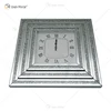 Mirrored Clock WXMC-078 Crushed Diamond Silver Wall Decor Elegant square Clock 2