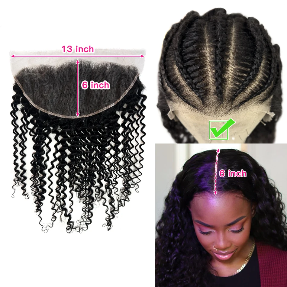Peruvian Virgin Hair Lace Front 13X6 HD Lace Frontal Only 150% Density Pre-Plucked Hairline