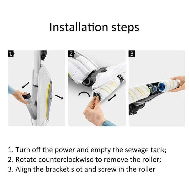 Rulli Di Ricambio Per Karcher BR 30/1 - Microfibra Lavabile, Per Pulizia Pavimenti Bagnato/Asciutto - Foto 3