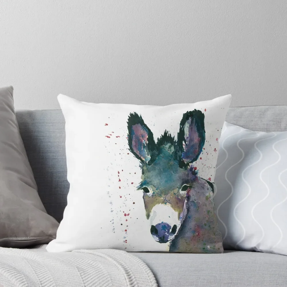 

Irish Donkey watercolour Throw Pillow Sofa Pillow Cover Sofa Cushions Cover Pillowcases For Pillows