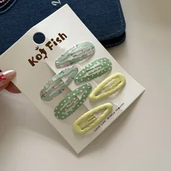 Colorful Plaid Wavy Hairpin: Stylish BB Clip Hair Accessories (03 Green Wave Point )