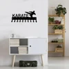 Karate Sparring Medal Hanger & Belt Rack: 14.5 Inches with 10 Hooks Metal Wall Art 6