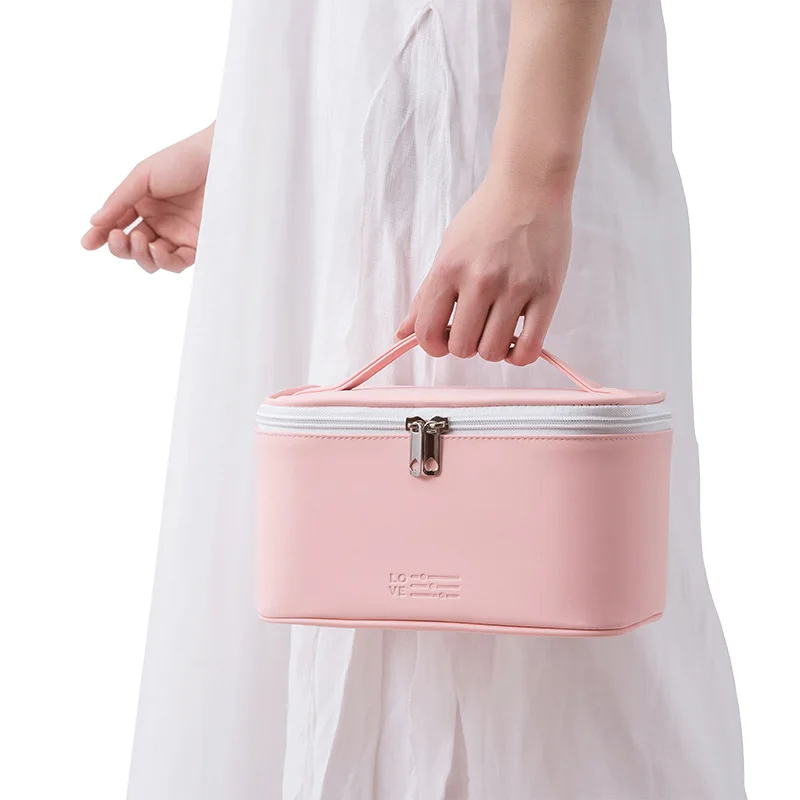 

Customized Link PU Waterproof Cosmetic Bag Large Capacity Storage Bag Customized Portable Cosmetic Bag