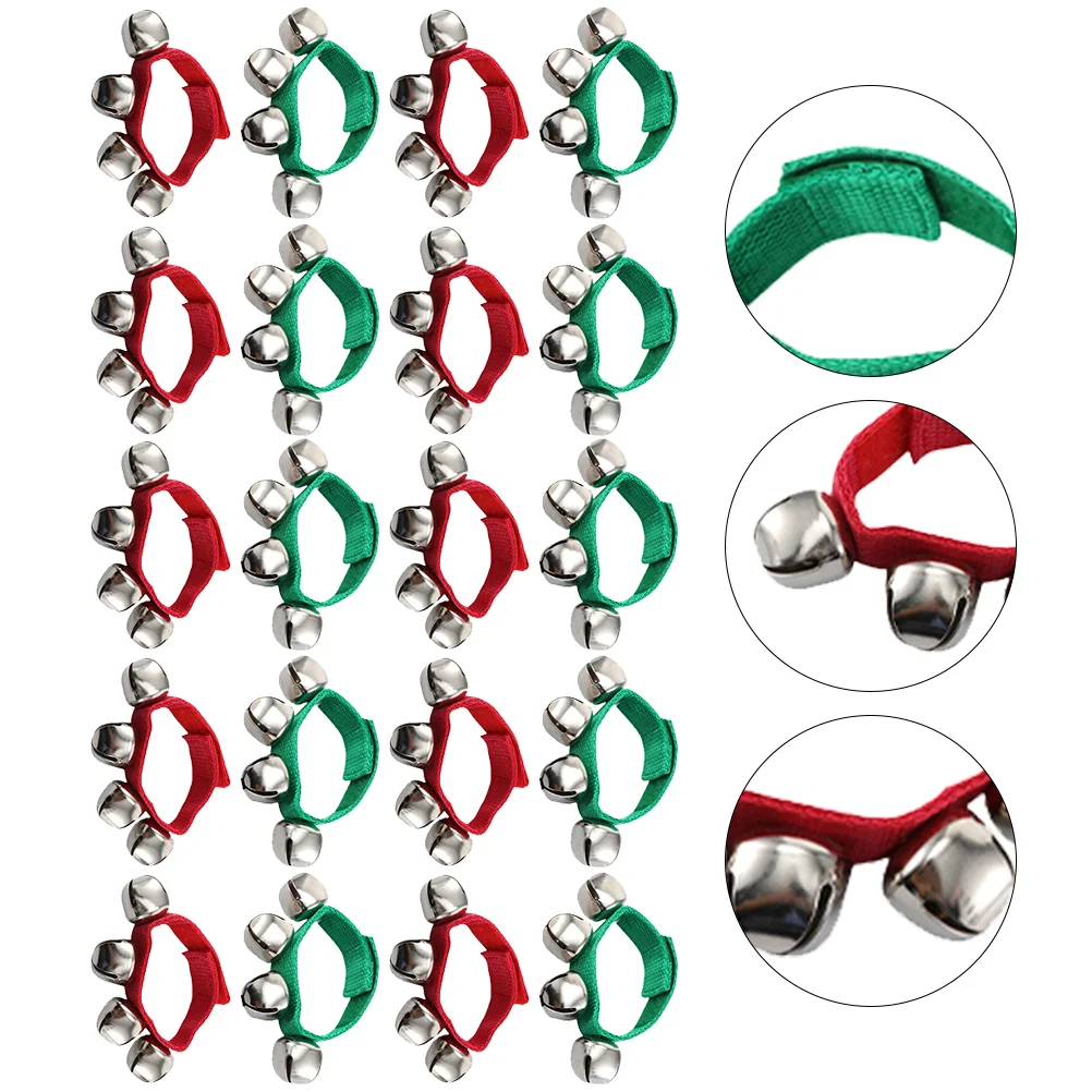 20 Pcs Hand Chain The Bell Party Jingle Bracelets Handheld Wrist Bells Practical Decor Baby