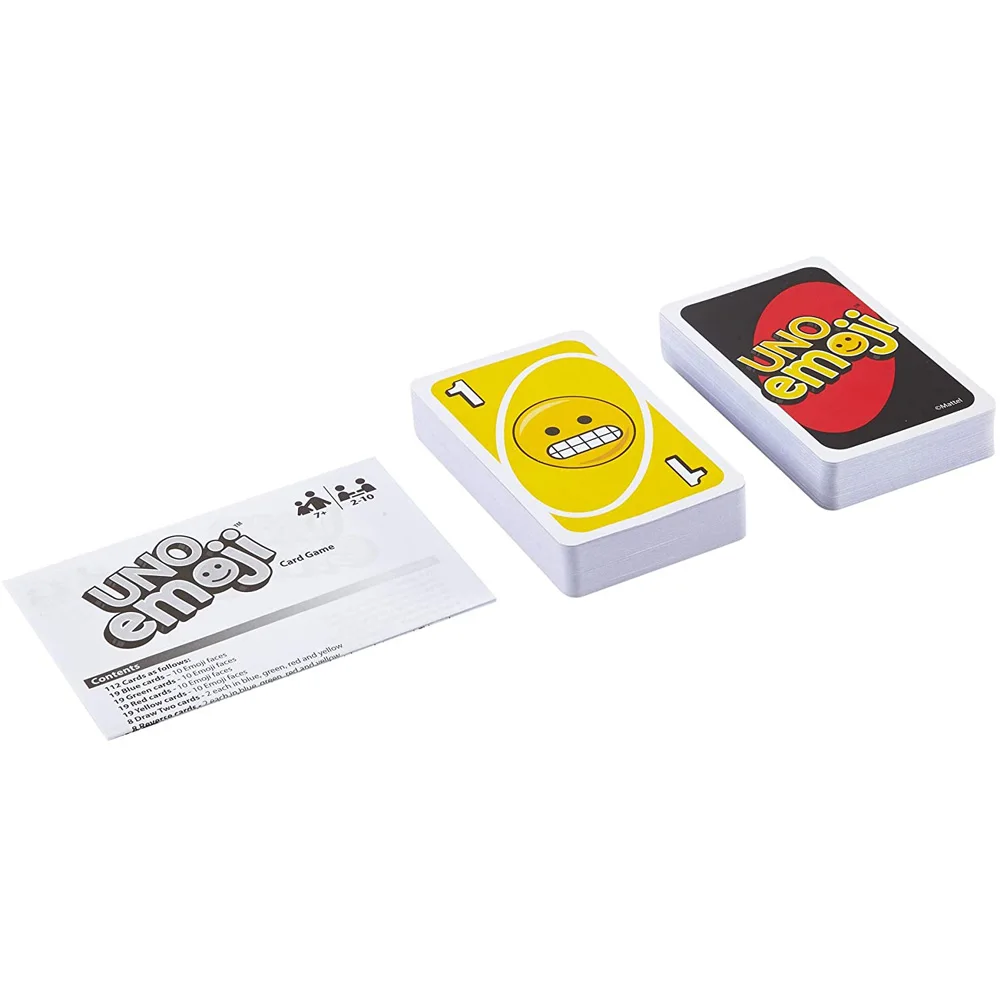 Games UNO: Emojis Card Game Family Funny Entertainment Board Game Fun Poker Playing Cards Kids Toys Gift 4