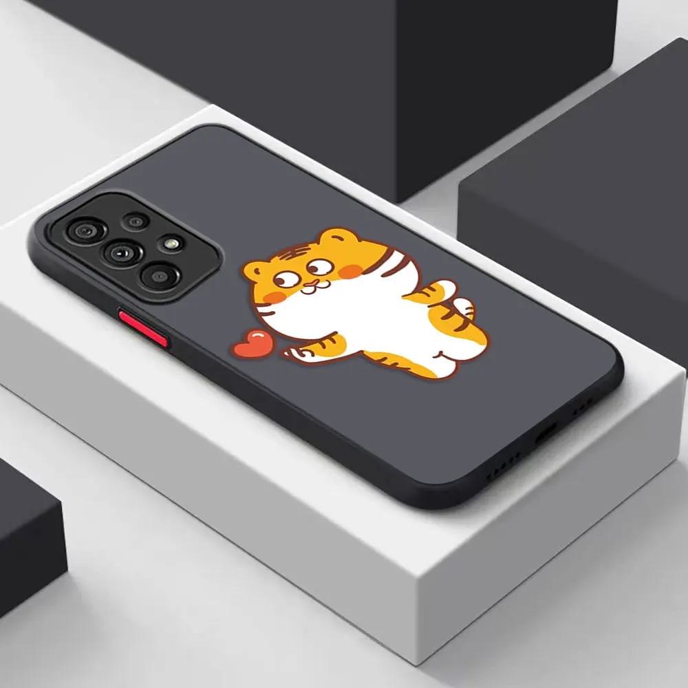 thumbnail image 1 of Case for Samsung Galaxy A73 A72 A71 A53 A52 A51 A50 A42 A32 A33 A30 A23 A21S A20S 5G 4G LITE Case Funda Shell Cute Little Tiger, 1 of 5