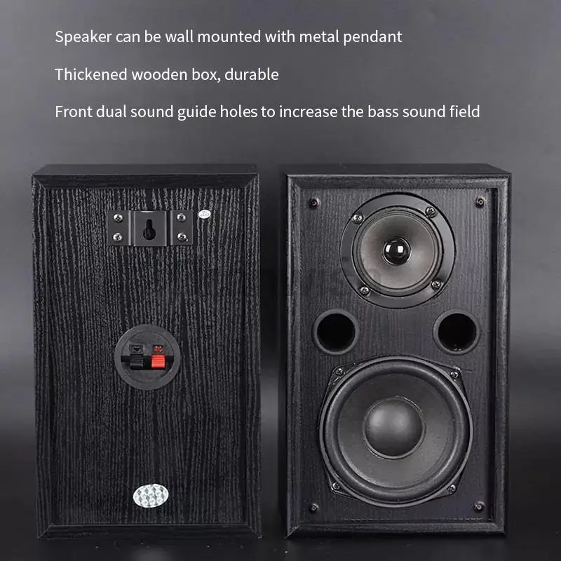 100W 5 Inch High Power Home Speaker Passive Fever Audio Subwoofer K Song Wall Hanging Surround Audio Desktop Front Speaker