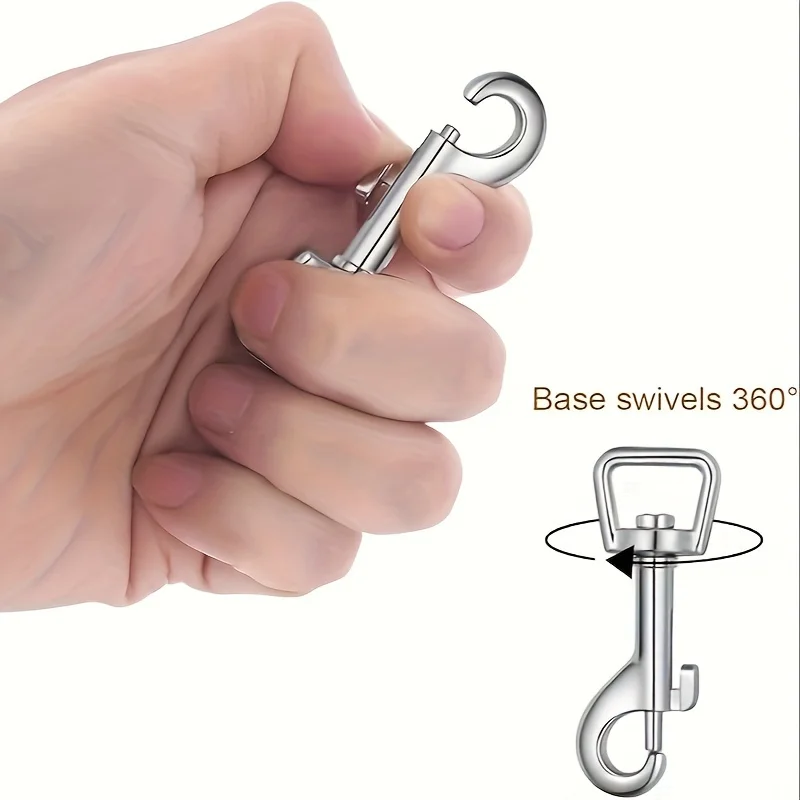 10피스 금속 회전식 아이볼트 버클, 개 목줄 버클, 트리거 러기지 스트랩 버클, 키체인