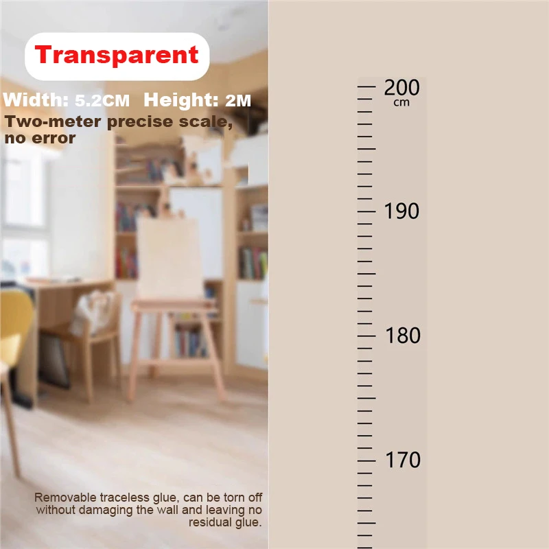 Height Measurement Wall Sticker 2026 0-2m Removable Without Damaging Walls Leaving Adhesive Accurate Ruler