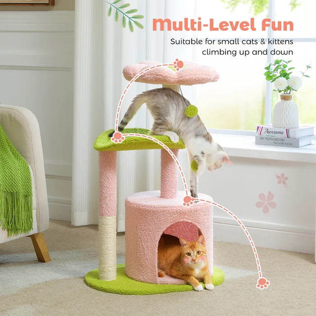 PAWZ Road Flower Cat Tree Pink 32
