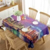 New York City Tablecloth Modern Cityscape Night Scene Rectangular  Living Room Dining  Kitchen Banquet Decorations 5