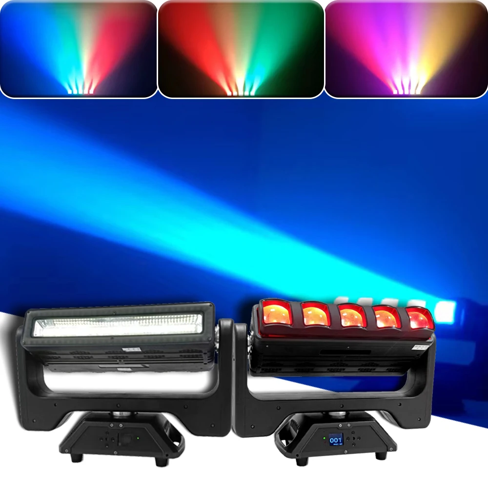 

YUER XY rotates indefinitely Double Sides LED Moving Head wash and Strobe Wash Light +5X60W RGBW LED Beam dj Disco Stage Light