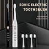 Jianpai Adult Black White Classic Acoustic Electric Toothbrush Adult 5-Gear Mode USB Charging IPX7 Waterproof Acoustic Electric 1