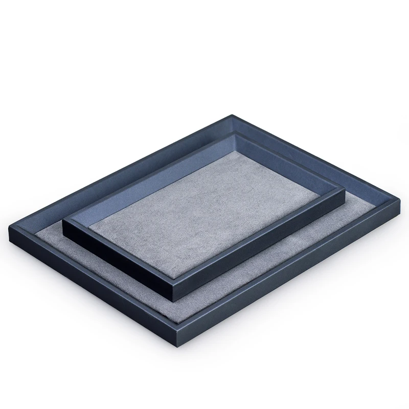 Jewelry Storage Tray MISHITU Premium PU Leather Jewelry Display Tray Jewelry Storage Pallet for Necklace Bangle Ring Earring Bracelet Storage Tray jewelry storage tray
